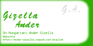 gizella ander business card